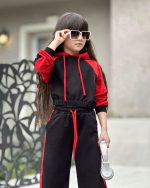 هودی کراپ شلوار بگ girl NZDE - Image 58