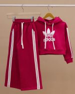 هودی کراپ شلوار بگ استایل ADIDAS NZDE - Image 91