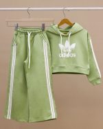 هودی کراپ شلوار بگ استایل ADIDAS NZDE - Image 96