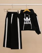 هودی کراپ شلوار بگ استایل ADIDAS NZDE - Image 126