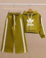 هودی کراپ شلوار بگ استایل ADIDAS NZDE - Image 98