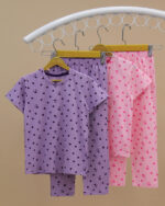 تیشرت شلوار ست خواب مادر دختری قلب  LOVE - Image 6