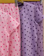 تیشرت شلوار ست خواب مادر دختری قلب  LOVE - Image 3