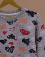 بلوز شلوار تمام چاپ قلب رنگی - Image 9