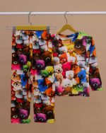 بلوز شلوار مخمل نانو 5 بعدی family bear - Image 3