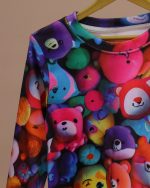 بلوز شلوار مخمل نانو 5 بعدی خرس بازیگوش  family - Image 3