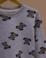 بلوز شلوار تمام چاپ خرس قهوه ای - Image 13