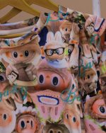 بلوز شلوار مخمل نانو 5 بعدی Labubu family - Image 4