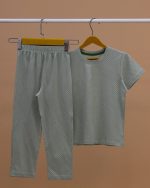 تیشرت شلوار ست خواب مادر دختری خال خالی - Image 12