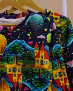 بلوز شلوار مخمل نانو 5بعدی بالن Family - Image 4