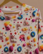 بلوز شلوار مخمل نانو 5بعدی flower Family - Image 6