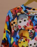 بلوز شلوار مخمل نانو 5 بعدی Cat - Image 7