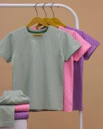 تیشرت شلوار ست خواب مادر دختری خال خالی - Image 10