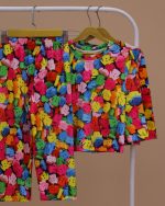 بلوز شلوار مخمل نانو 5 بعدی لباس رنگی family - Image 6