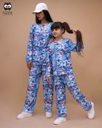 بلوز شلوار مخمل نانو 5 بعدی گنجشک  family