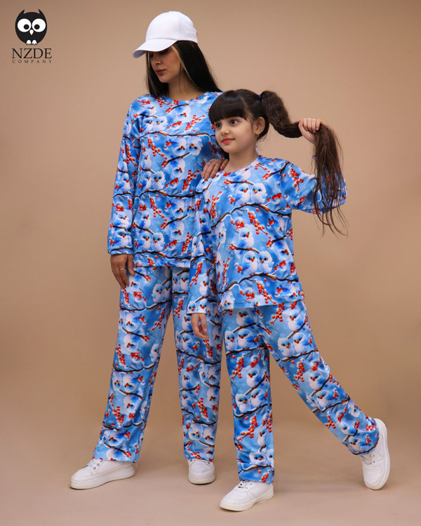 بلوز شلوار مخمل نانو 5 بعدی گنجشک family - Image 1