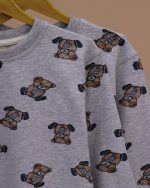 بلوز شلوار تمام چاپ خرس قهوه ای - Image 4