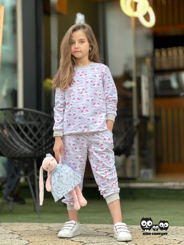 بلوز شلوار تمام چاپ گربه - Image 1