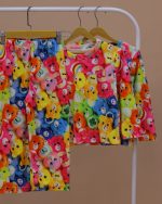 بلوز شلوار مخمل نانو 5بعدی خرس Family