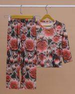 بلوز شلوار مخمل نانو 5 بعدی گلدار family - Image 9