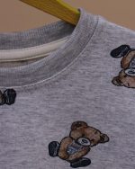 بلوز شلوار تمام چاپ خرس قهوه ای - Image 11