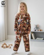 بلوز شلوار مخمل نانو 5 بعدی Teddy family