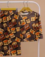 بلوز شلوار مخمل نانو 5 بعدی bread  family - Image 6