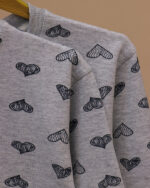 بلوز شلوار تمام چاپ قلب خط خطی - Image 4