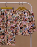 بلوز شلوار مخمل نانو 5 بعدی Labubu family - Image 6