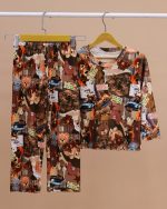 بلوز شلوار مخمل نانو 5 بعدی Teddy family - Image 4