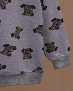 بلوز شلوار تمام چاپ خرس قهوه ای - Image 12