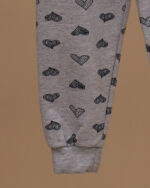 بلوز شلوار تمام چاپ قلب خط خطی - Image 7