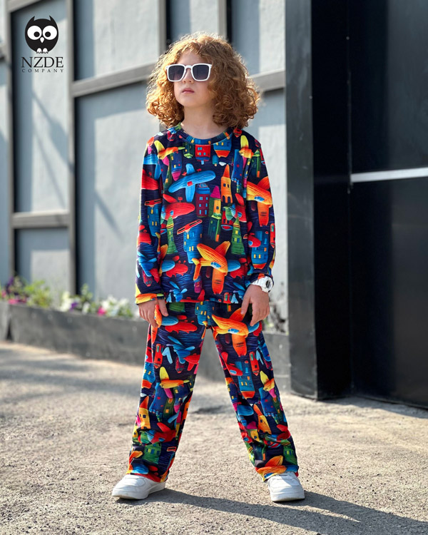 بلوز شلوار مخمل نانو 5 بعدی هواپیما - Image 1