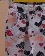 بلوز شلوار تمام چاپ قلب رنگی - Image 13