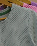 تیشرت شلوار ست خواب مادر دختری خال خالی - Image 7