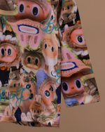 بلوز شلوار مخمل نانو 5 بعدی Labubu family - Image 9