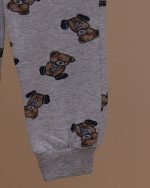 بلوز شلوار تمام چاپ خرس قهوه ای - Image 7