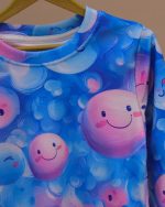 بلوز شلوار مخمل نانو 5 بعدی حباب خوشحال  family - Image 6