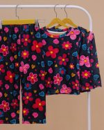 بلوز شلوار مخمل نانو 5 بعدی گل کاموایی family - Image 6