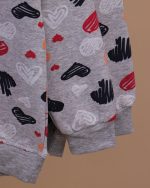 بلوز شلوار تمام چاپ قلب رنگی - Image 6