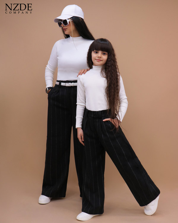 شلوار فوتر دیپلمات ست مادر دختری - Image 1