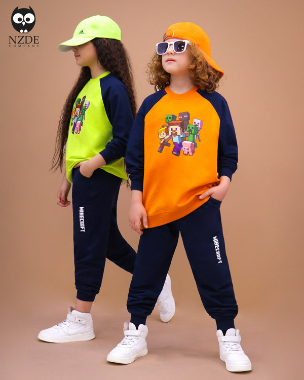 بلوز شلوار آستین رگلان minecraft - Image 1