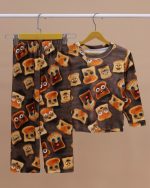 بلوز شلوار مخمل نانو 5 بعدی bread  family - Image 10