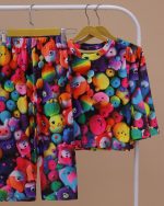 بلوز شلوار مخمل نانو 5 بعدی خرس بازیگوش  family - Image 6