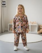 بلوز شلوار مخمل نانو 5 بعدی Labubu family