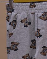 بلوز شلوار تمام چاپ خرس قهوه ای - Image 8