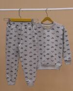 بلوز شلوار تمام چاپ قلب خط خطی - Image 10