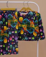 بلوز شلوار مخمل نانو 5بعدی بالن Family