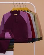 بلوز شلوار آستین رگلان Button model - Image 6