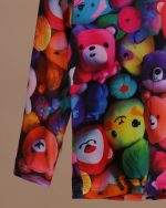 بلوز شلوار مخمل نانو 5 بعدی خرس بازیگوش  family - Image 8